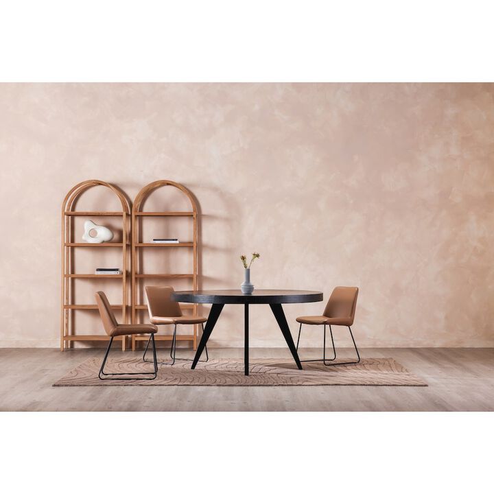 Moe’s Parq 60 Inch Round Dining Table Black