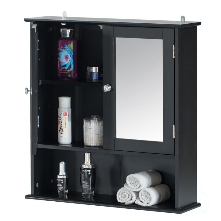 Gray Mirror Wall Mounted Cabinet For the Bathroom and Vanity with Adjustable Shelves