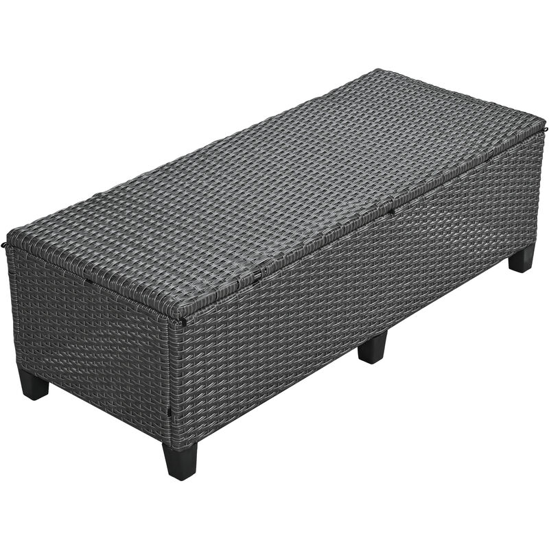 Merax Outdoor Patio Rattan Sectional Sofa Table Bench Set