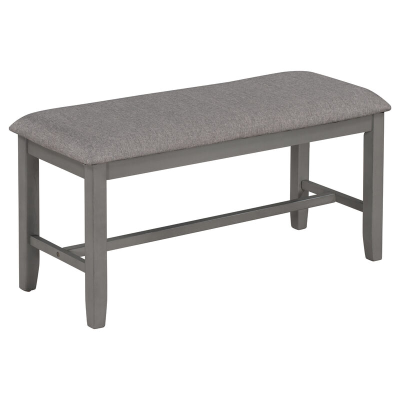 Merax 6-Piece Modern Dining Table Chairs Bench Set