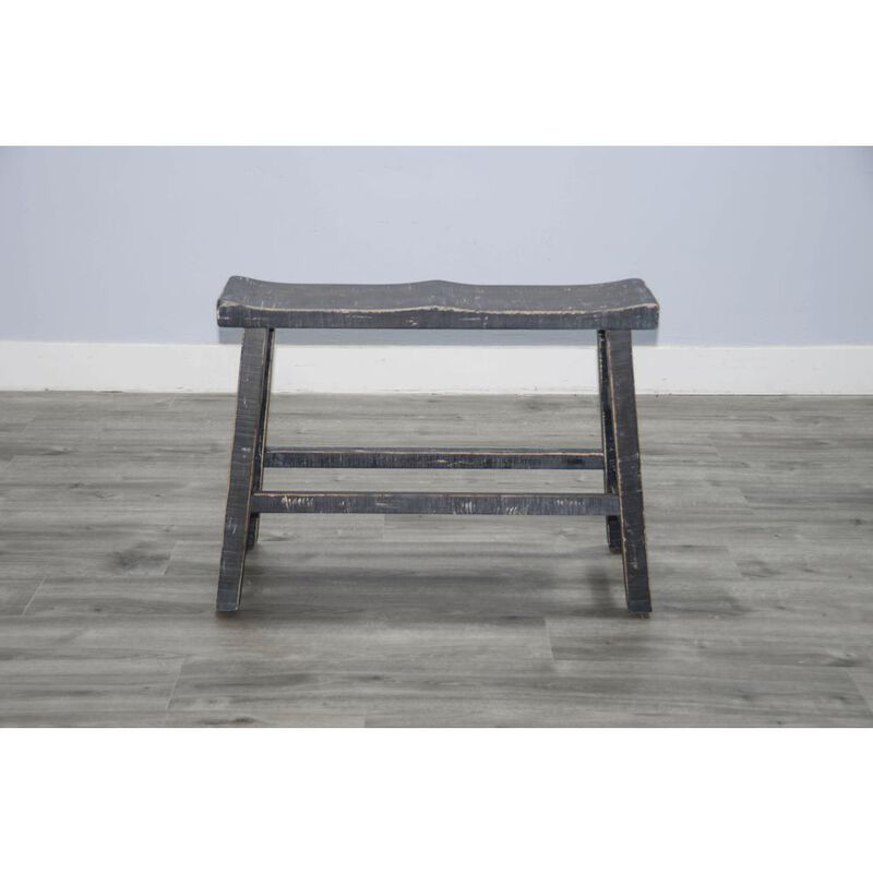 Sunny Designs Black Sand Counter Bench, Wood Seat