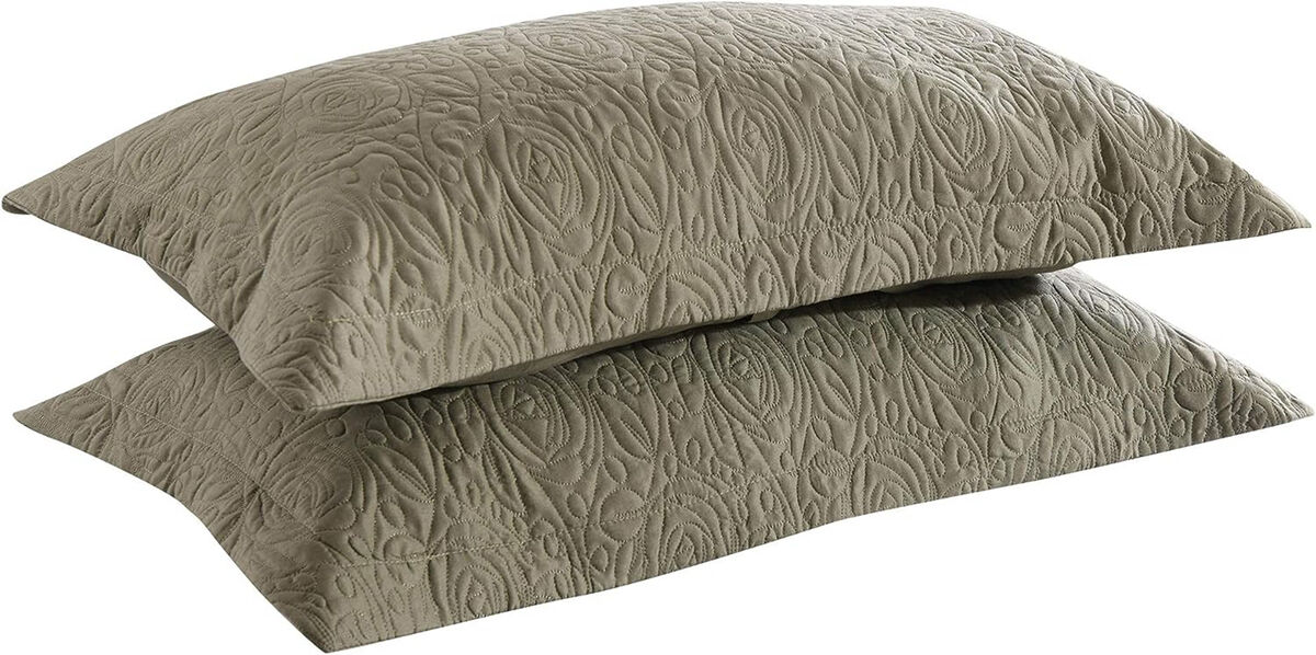 MarCielo 2 Piece Embroidery Pillow Shams