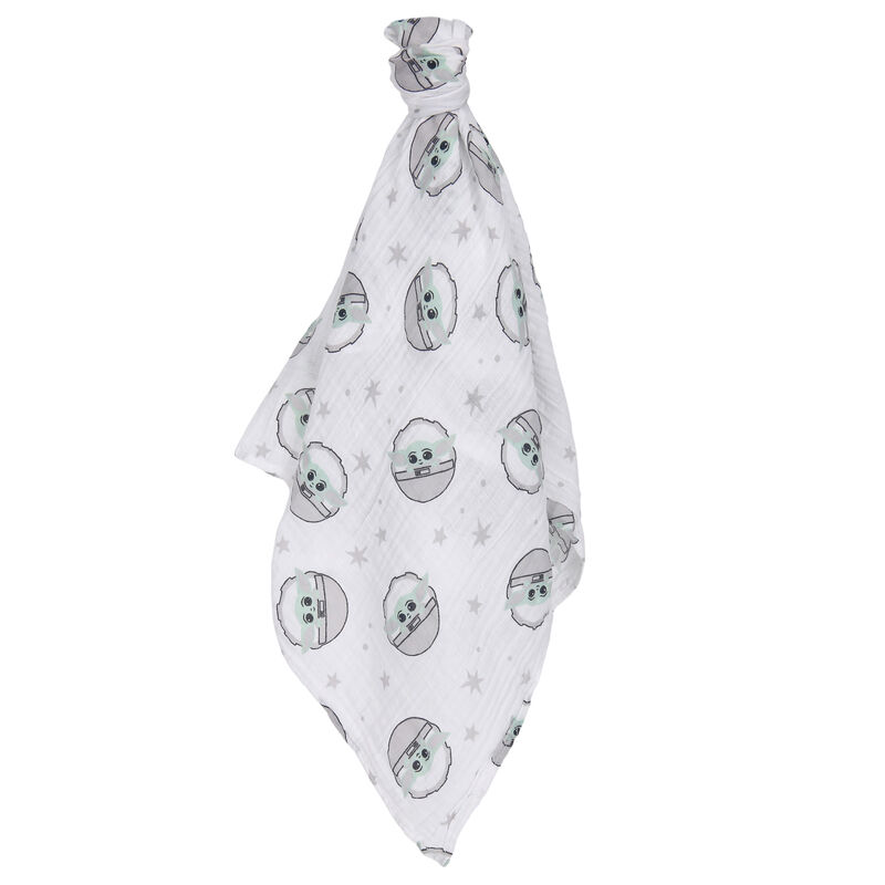 Lambs & Ivy Star Wars Baby Yoda/The Child Swaddle Blanket & Lovey Gift Set