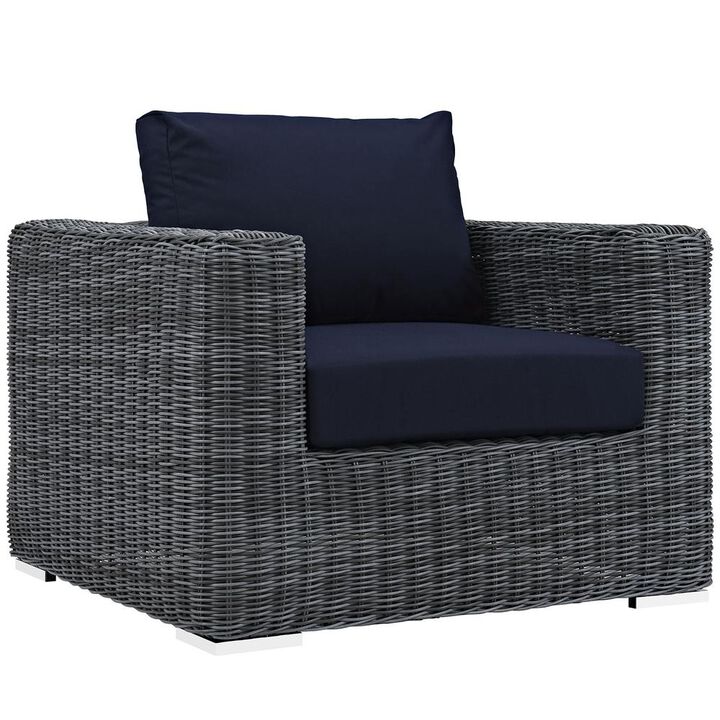 Modway Summon Outdoor Patio Fabric Sunbrella Armchair
