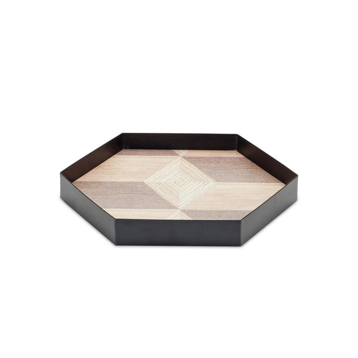 Iron and MDF Tray Set of 3 for Decorative and Functional Use