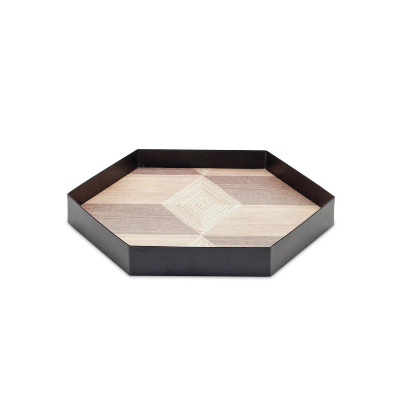Iron and MDF Tray Set of 3 for Decorative and Functional Use