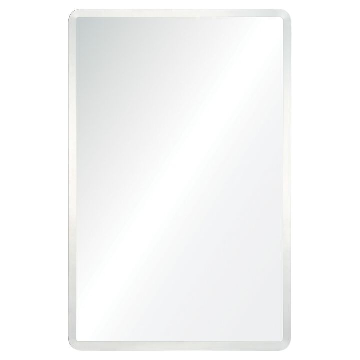 36" Clear Unframed Beveled Rectangular Wall Mirror