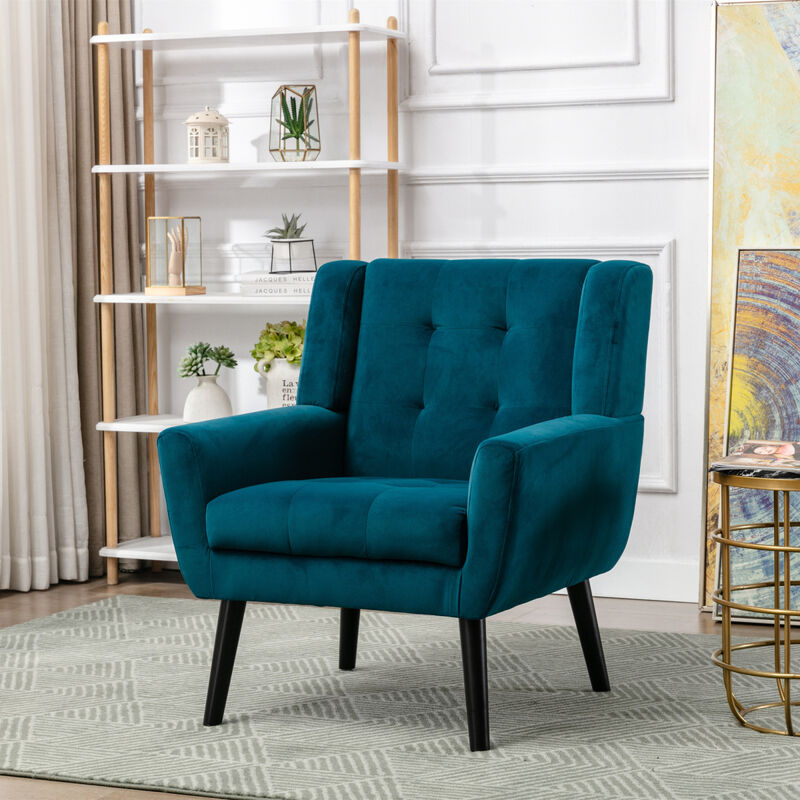 Modern Soft Velvet Material Ergonomics Accent Chair Living Room Chair Bedroom Chair Home Chair