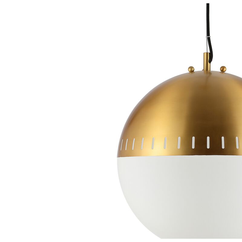 Remy Adjustable Iron/Glass Art Deco Mid-Century Globe LED Pendant