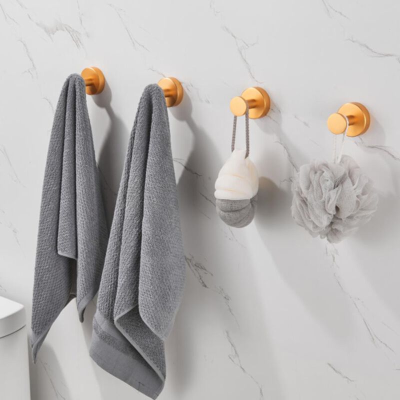 Round Base Wall-Mounted Coat Hook with Screws Sturdy Hanger for Entryway & Closet