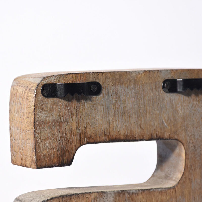 Vintage Gray Handmade Eco-Friendly "S" Alphabet Letter Block For Wall Mount & Table Top D�cor