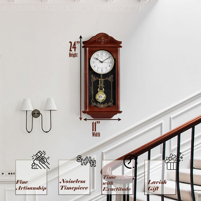 Clockswise Vintage Grandfather-Style Wall Clock