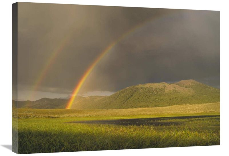 Rainbow over Boulder Mountains, Idaho-Canvas Art-32x24