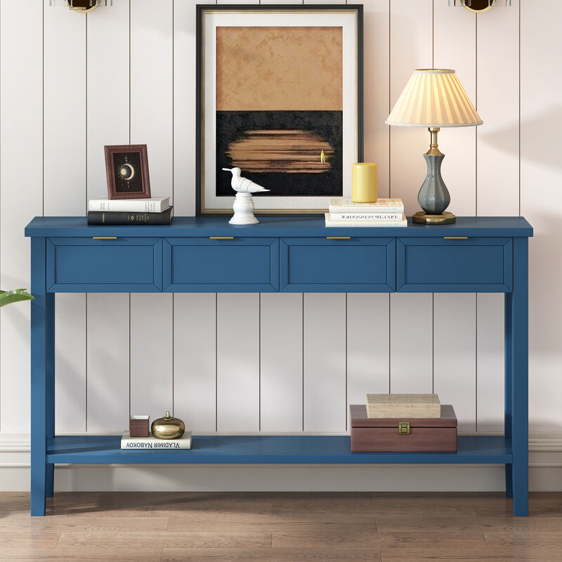 Merax Contemporary Entryway Console Table with 4 Drawers