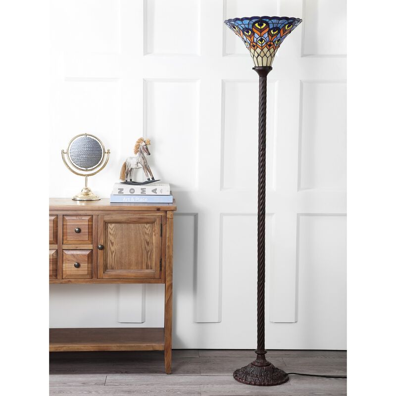 Peacock Torchiere LED Floor Lamp