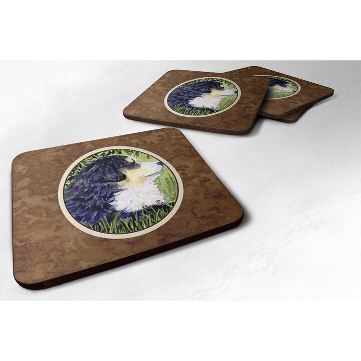 Caroline's Treasures SS8832FC Bernese Mountain Dog Foam Coasters (Set of 4), 3.5 H x 3.5 W, Multicolor