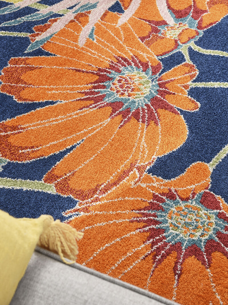Allur ALR06 Navy/Multicolor 9' x 12' Rug