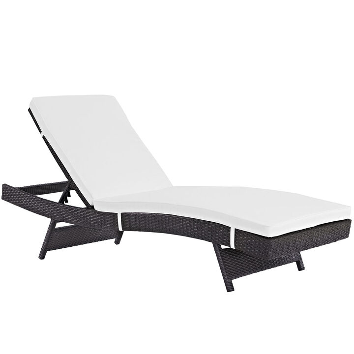 White Convene Outdoor Patio Chaise
