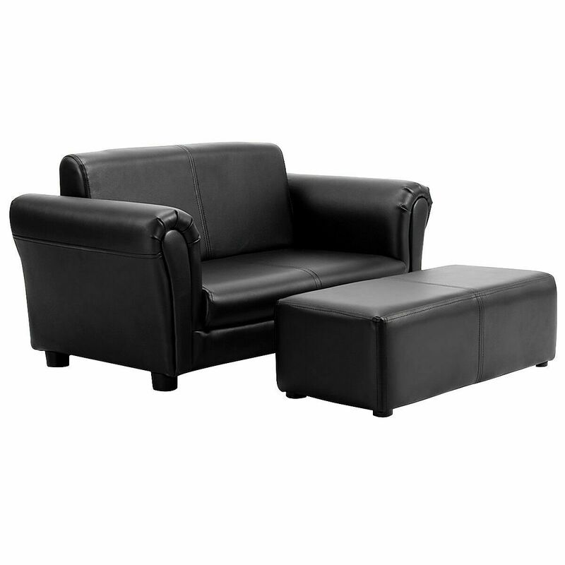 Soft Kids Double Sofa with Ottoman
