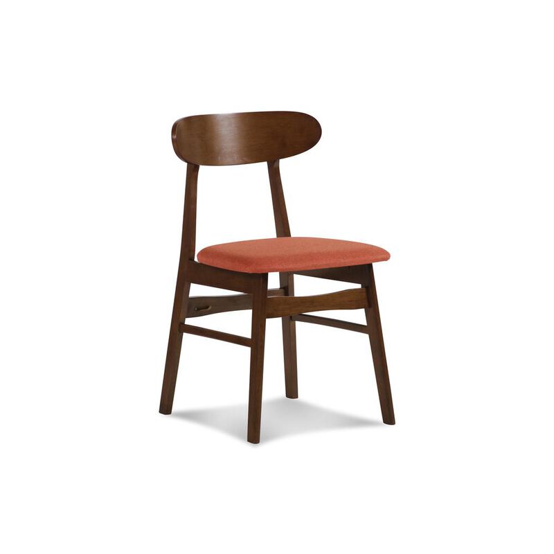 New Classic Furniture Furniture Morocco 7-Piece Mid-Century Wood Dining Set in Orange