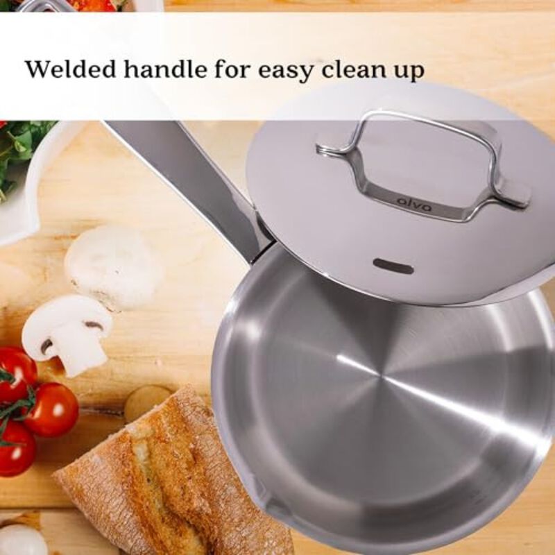 Alva Maestro 9-Piece Professional Stainless Steel Cookware Set - Non-Toxic, PFAS/PFOA/PTFE-Free Pots and Pans - Induction & All Stovetop Compatible - Oven Safe with Stay-Cool Handles