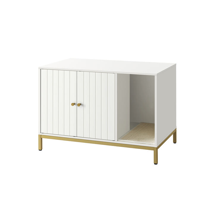 Hidden Cat Litter Box Furniture with Concealed Storage and Stylish Design