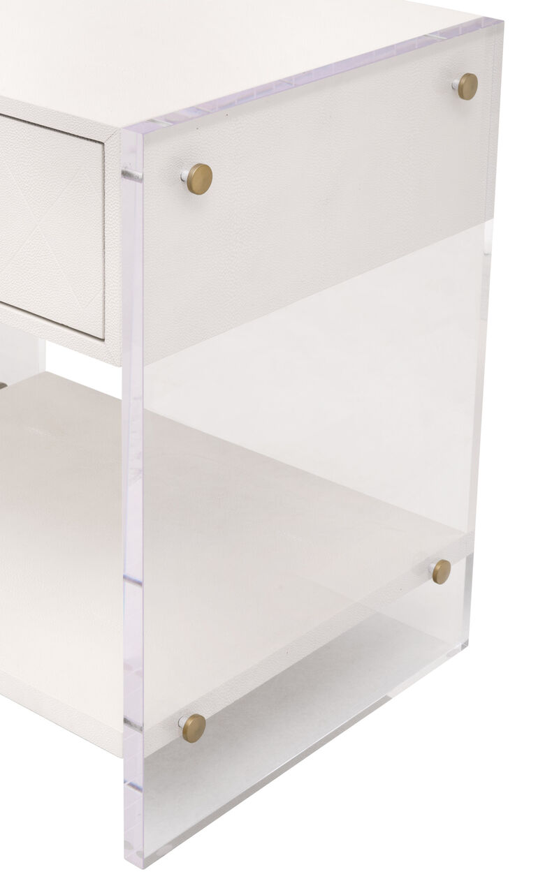 Sonia Shagreen 1-Drawer Nightstand