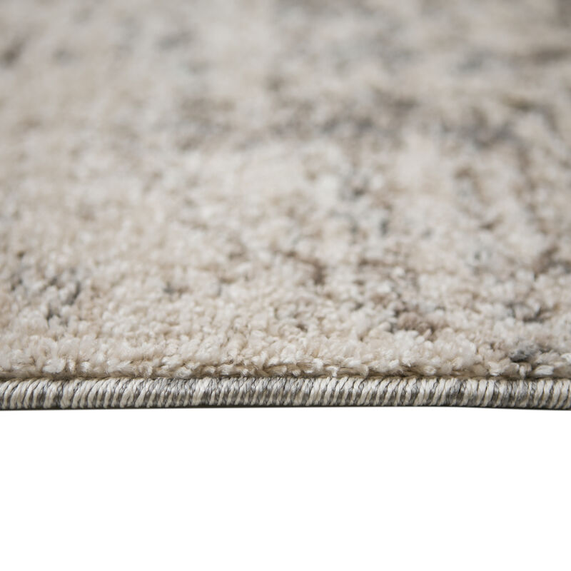 Yasmin Clarise Beige Abstract Polyester Area Rug 7'10" x 10'6"