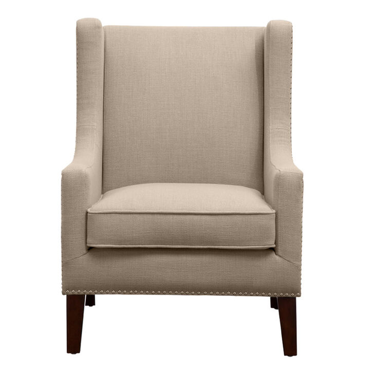 Gracie Mills Arabelle Classic Wing Chair with Nailhead Accents
