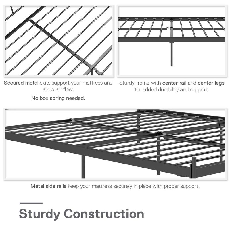 Ares Metal Bed, King, Black