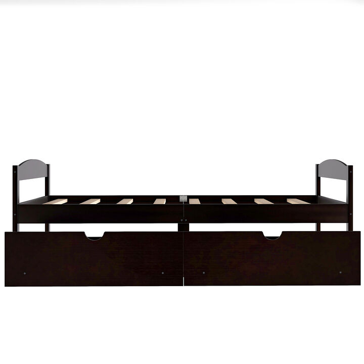 Merax Simple Style Platform Bed with Drawers