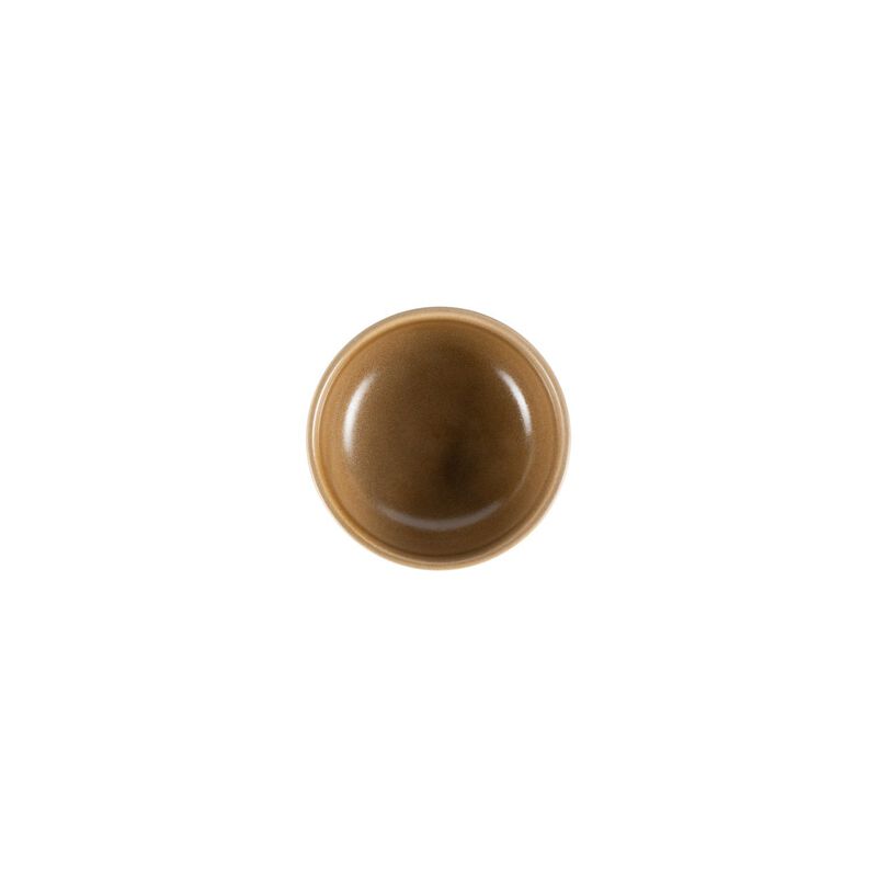Terra Pott dia.5.75" h:2" 16 oz. Round Brown Porcelain Bowl (Set of 4)