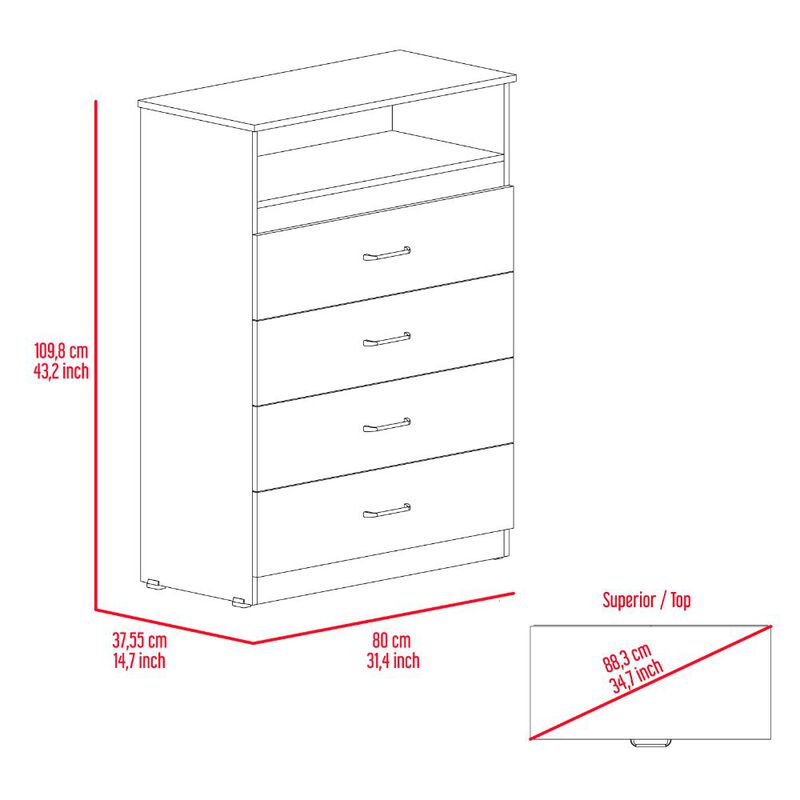 Dresser Atlanta, Bedroom, White