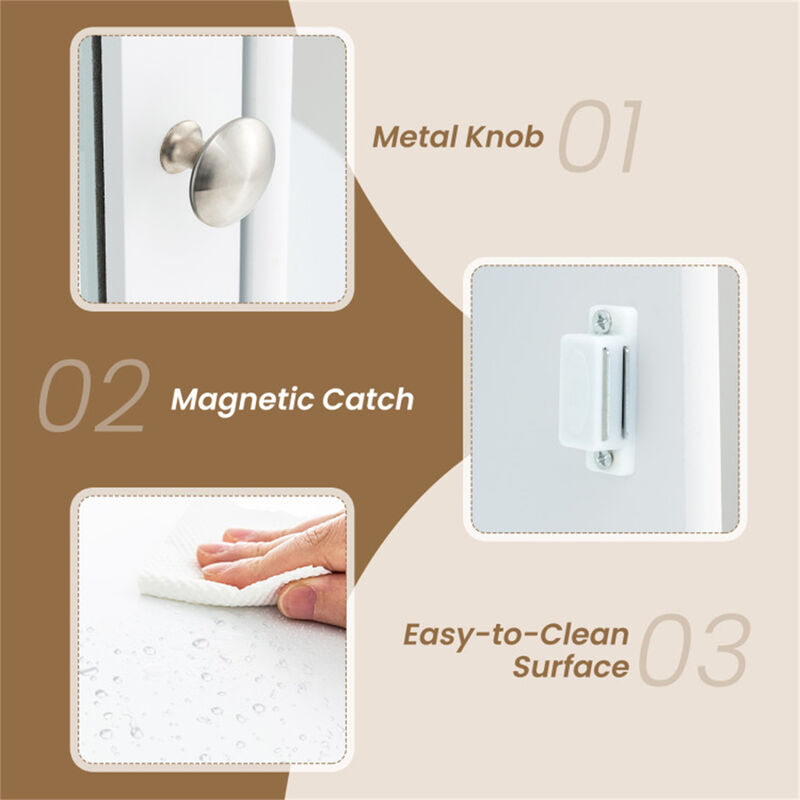 Classic Wall Cabinet for Bathroom, Kitchen, or Laundry Room