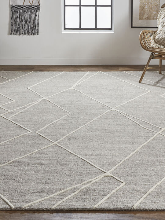 Euclid T8004 Gray/Ivory 8' x 10' Rug By Thom Filcia