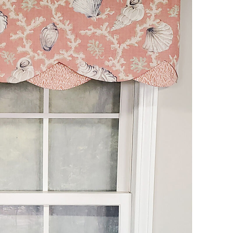 RLF Home Luxurious Modern Design Classic Windamar Petticoat Style Window Valance 50" x 15" Mediterranean