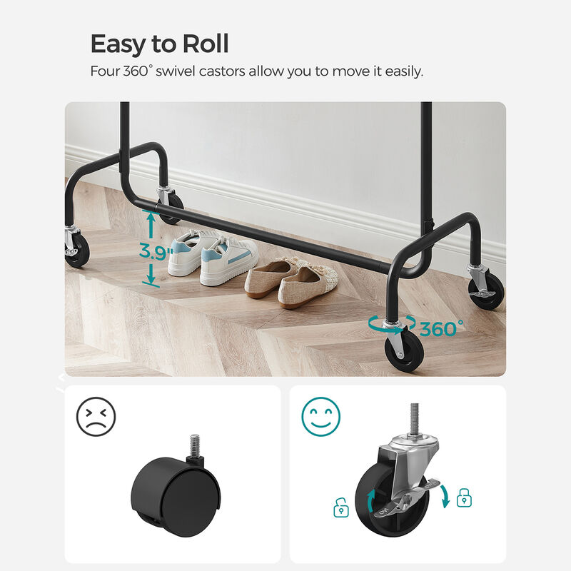 Heavy-Duty Clothes Rack with Extendable Hanging Rod