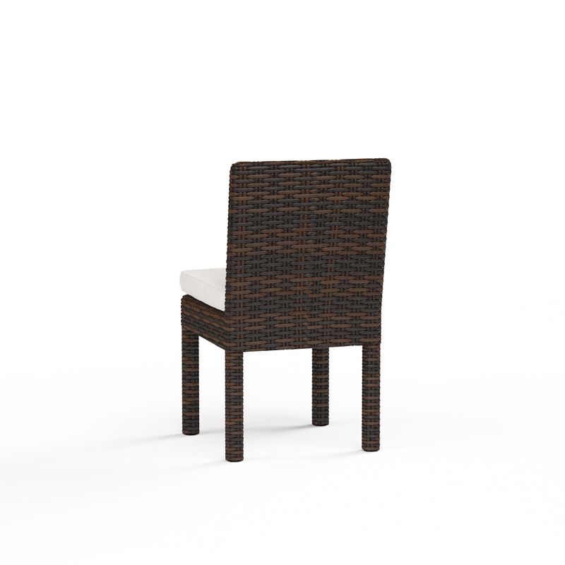Montecito Armless Dining Chair in Canvas Flax w/ Self Welt