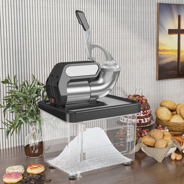 300W Commercial Ice Crusher with Dual Blades and Safety Switch