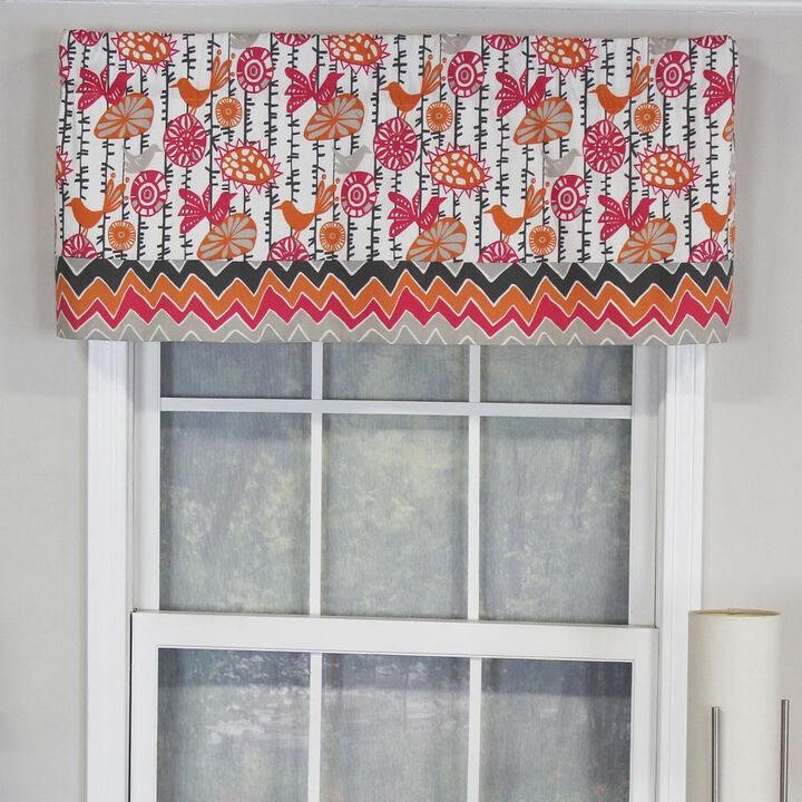 Merangerie Banded Style 3" Rod Pocket Valance 50" x 16" Sherbet by RLF Home
