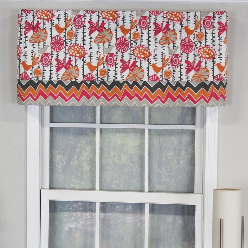 Merangerie Banded Style 3" Rod Pocket Valance 50" x 16" Sherbet by RLF Home
