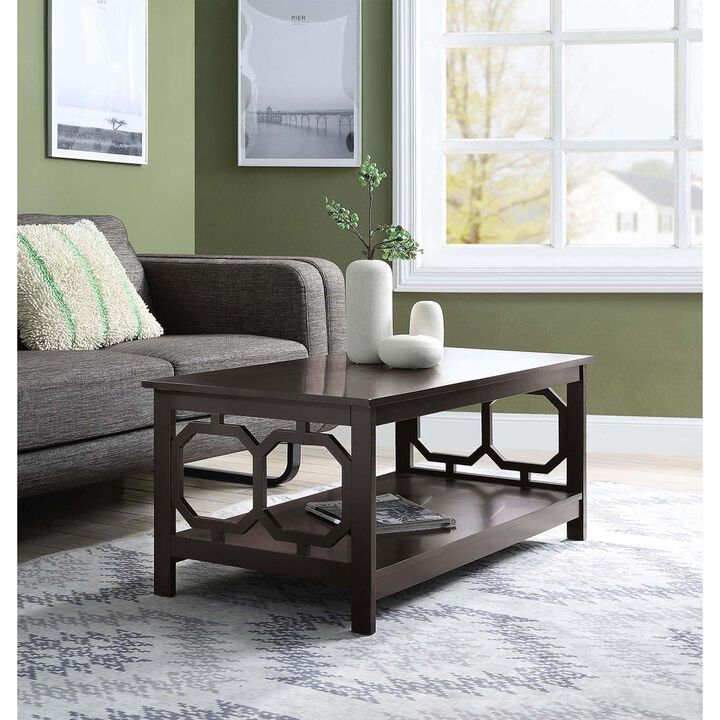 Convience Concept, Inc. Omega Coffee Table with Shelf Espresso