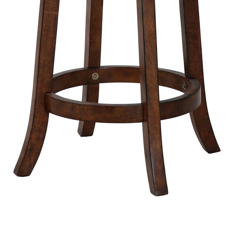 Curved Swivel Counter Stool with Fabric Padded Seating