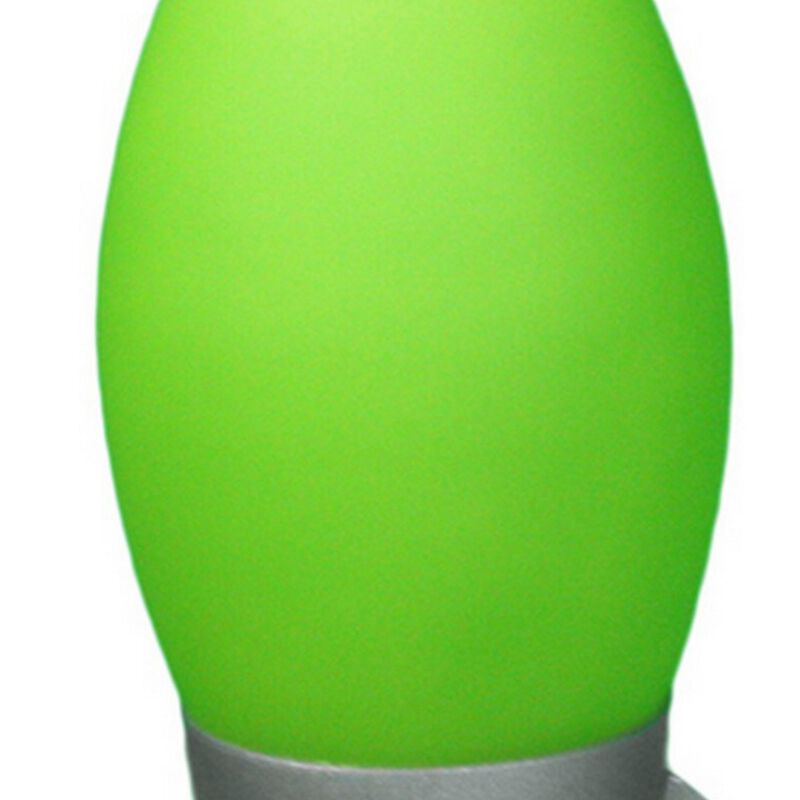 Kid Table Lamp with Rocket Design Silhouette, Green-Benzara