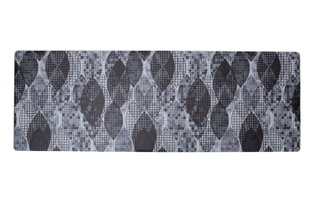 20 in. x 55 in. Anti-Fatigue Kitchen Runner Mat - Black & Gray