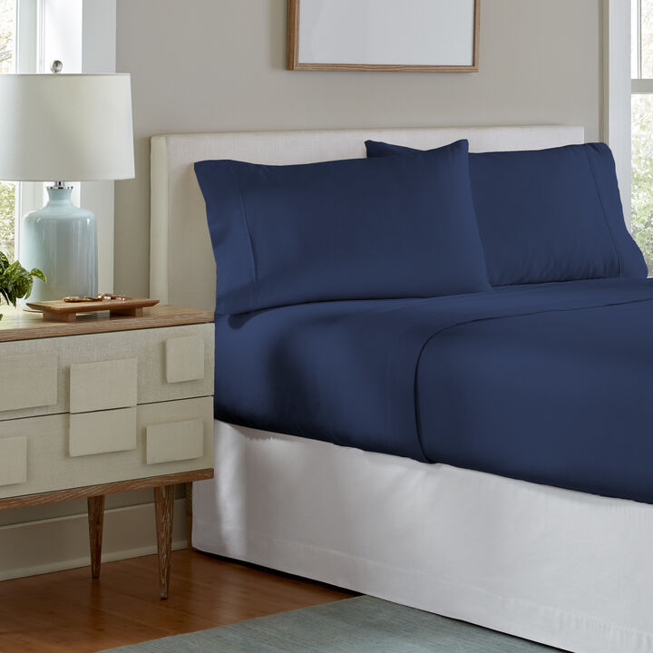 Pointehaven Superior Weight 175 GSM 100% Cotton White Solid Flannel Deep Pocket 3 pc Sheet Set, Twin