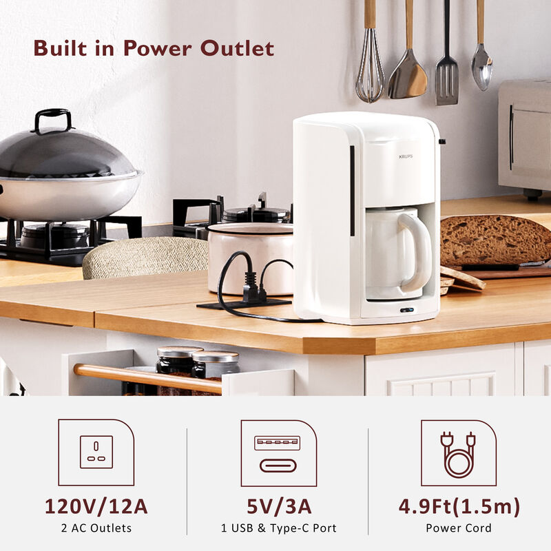 Merax Rolling Kitchen Island  Cart with Power Outlet
