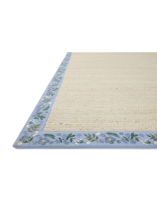 Costa COS01 Ivory/Periwinkle 18" x 18" Sample Rug