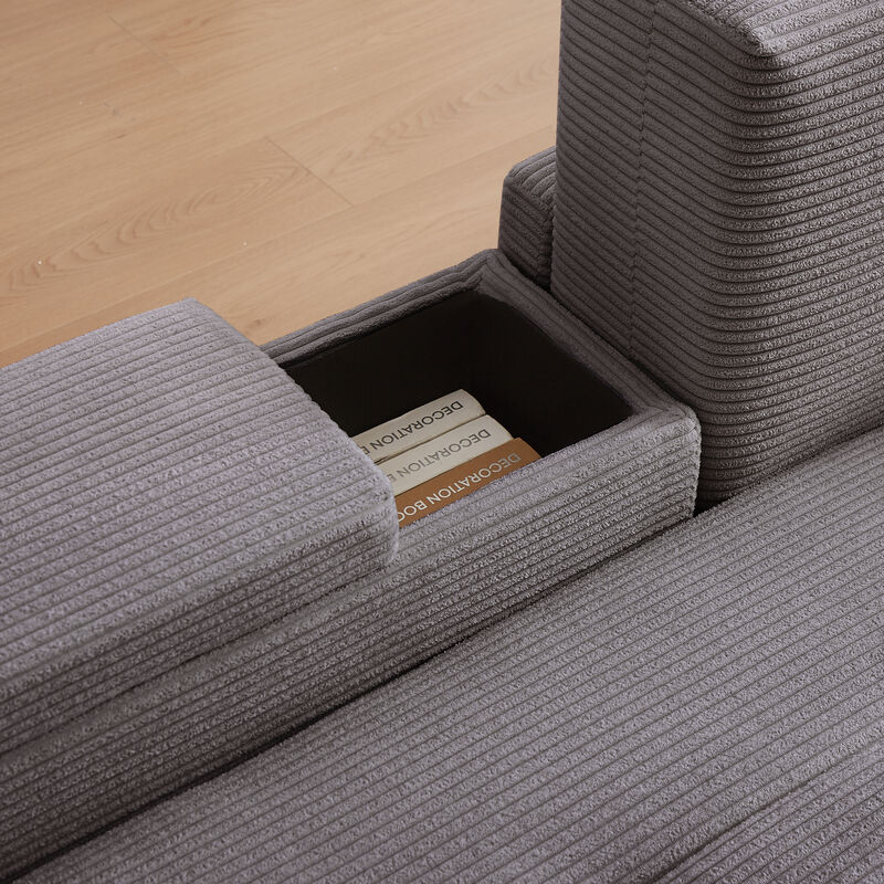 Merax Convertible 3 in 1 Sleeper Sectional Sofa