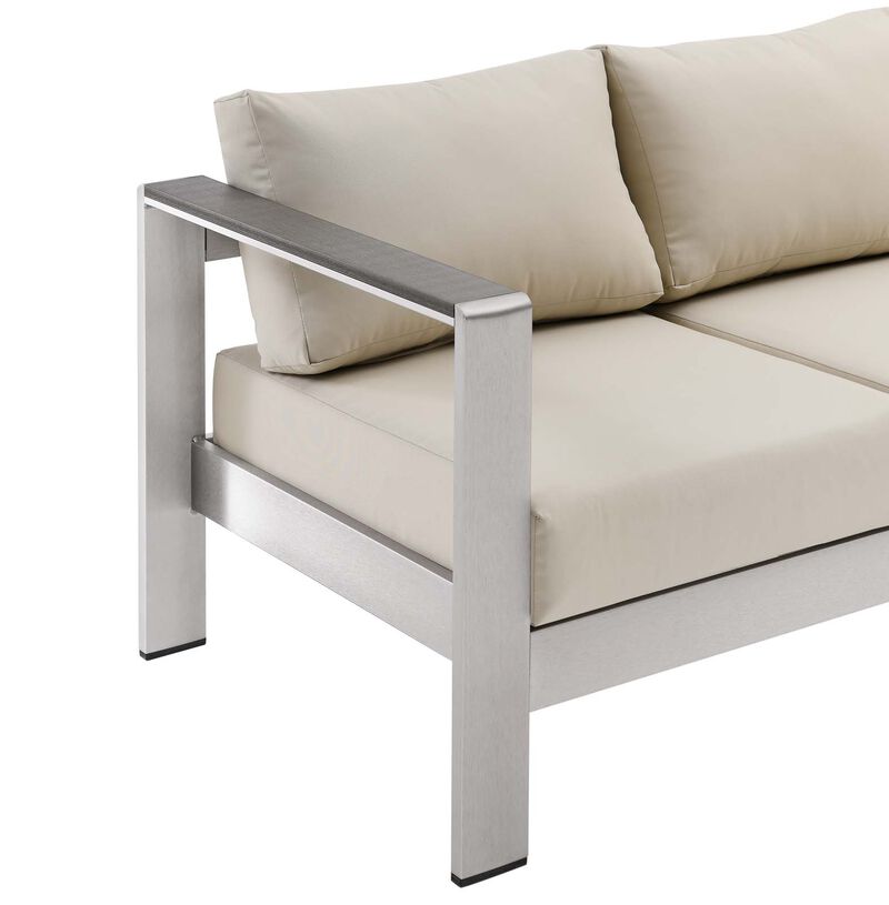 Modway - Shore Outdoor Patio Aluminum Sofa
